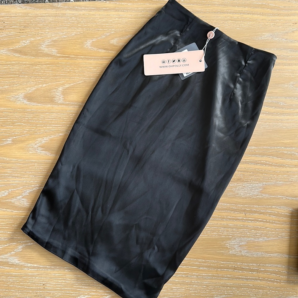 Oh Polly Satin Pencil Skirt Size 0 NWT